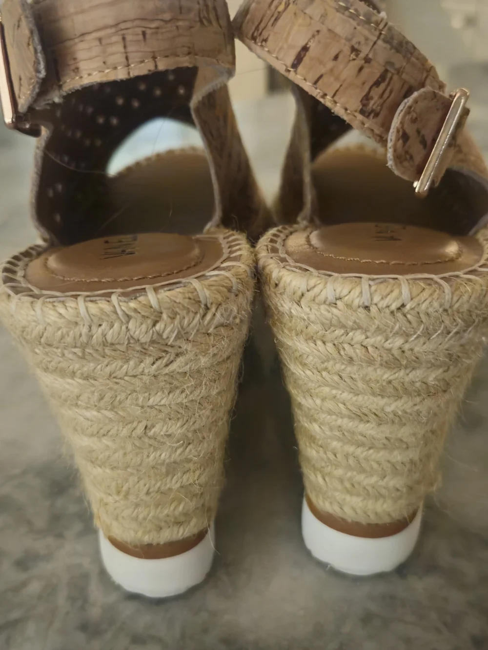 Vaneli Cork-Textured Open-Toe Espadrille Slingbacks - Tan